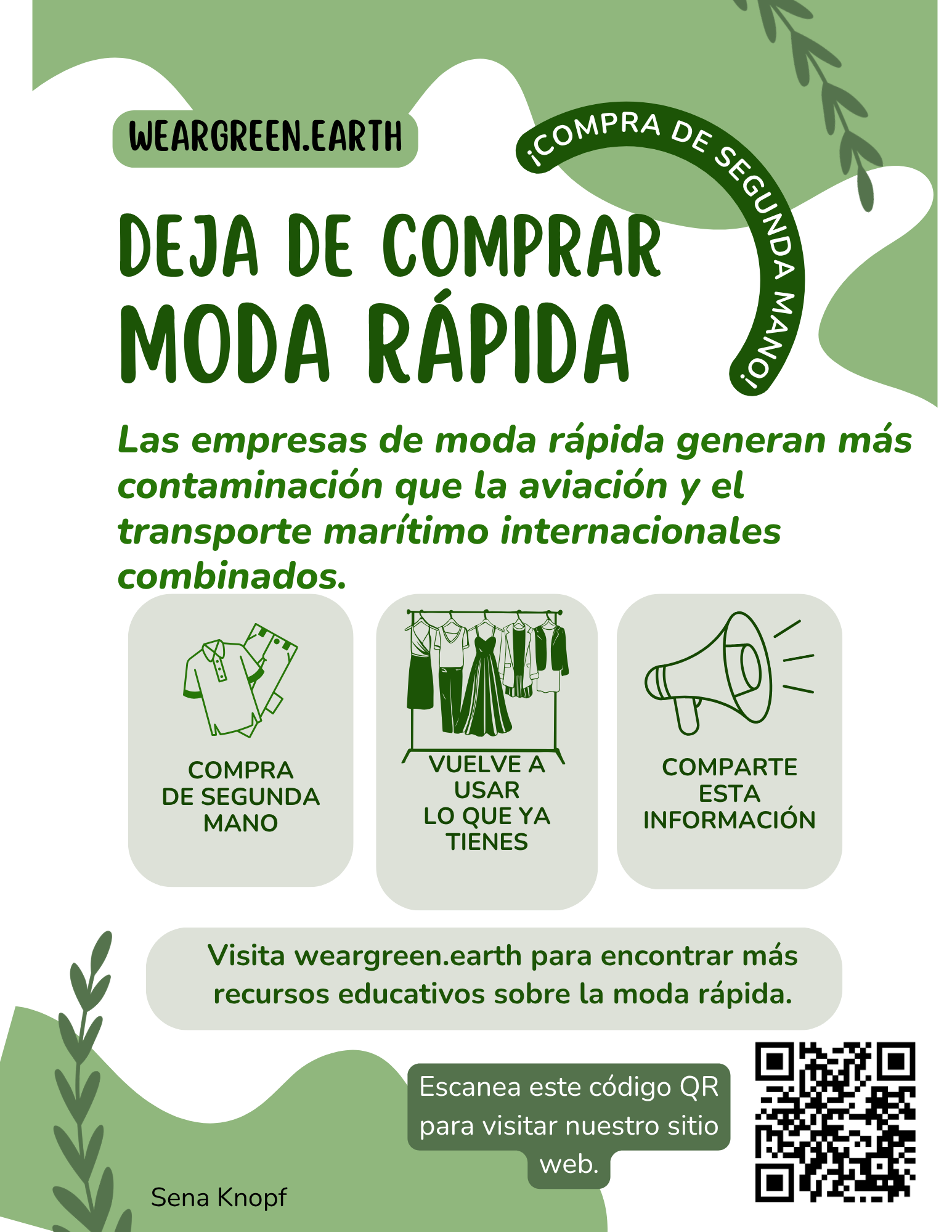 Wear Green Flyer Spanish